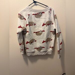 Cozy Sloth Print Sweatshirt LA Soul